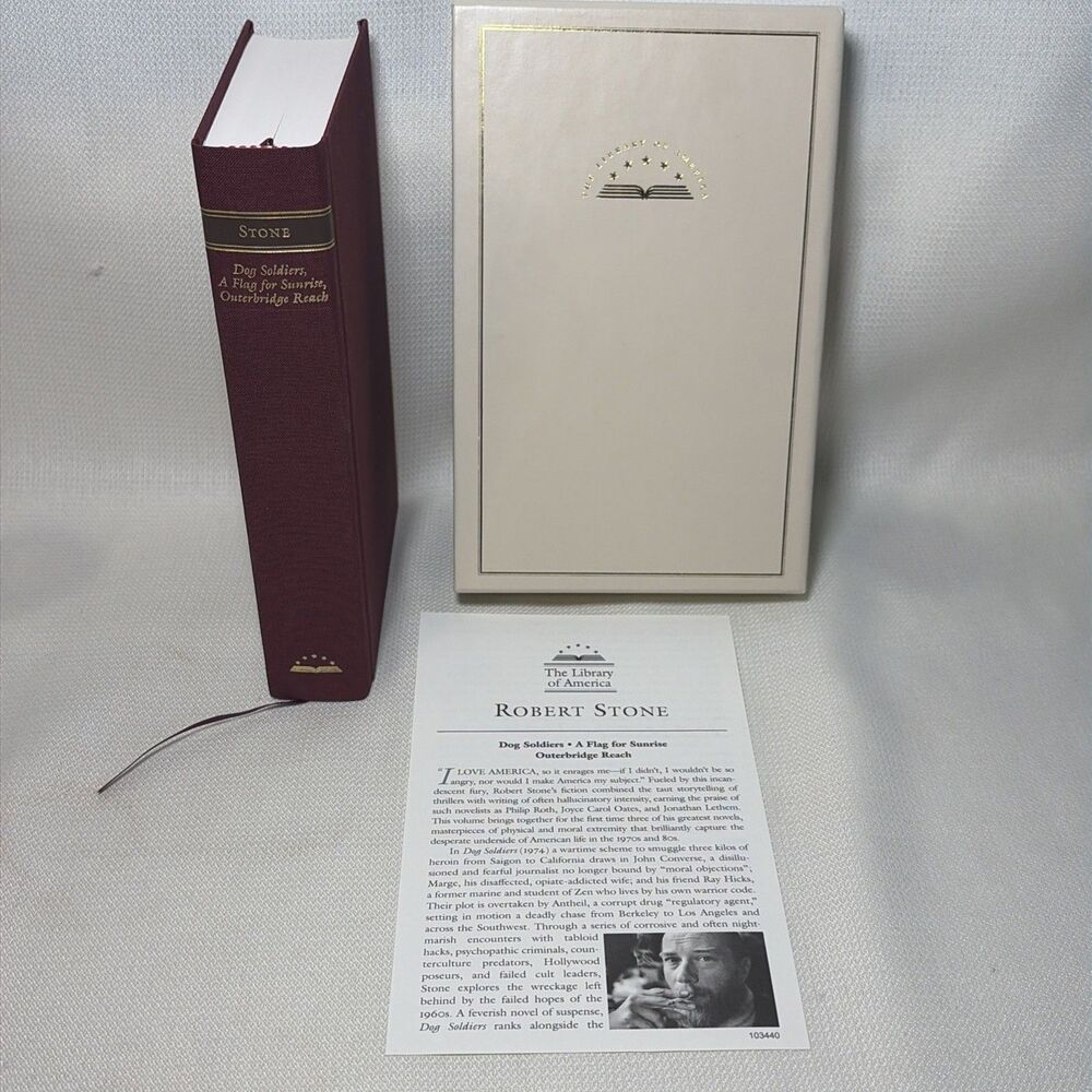 Library Of America Robert Stone Collectors Edition Book With Leather Case